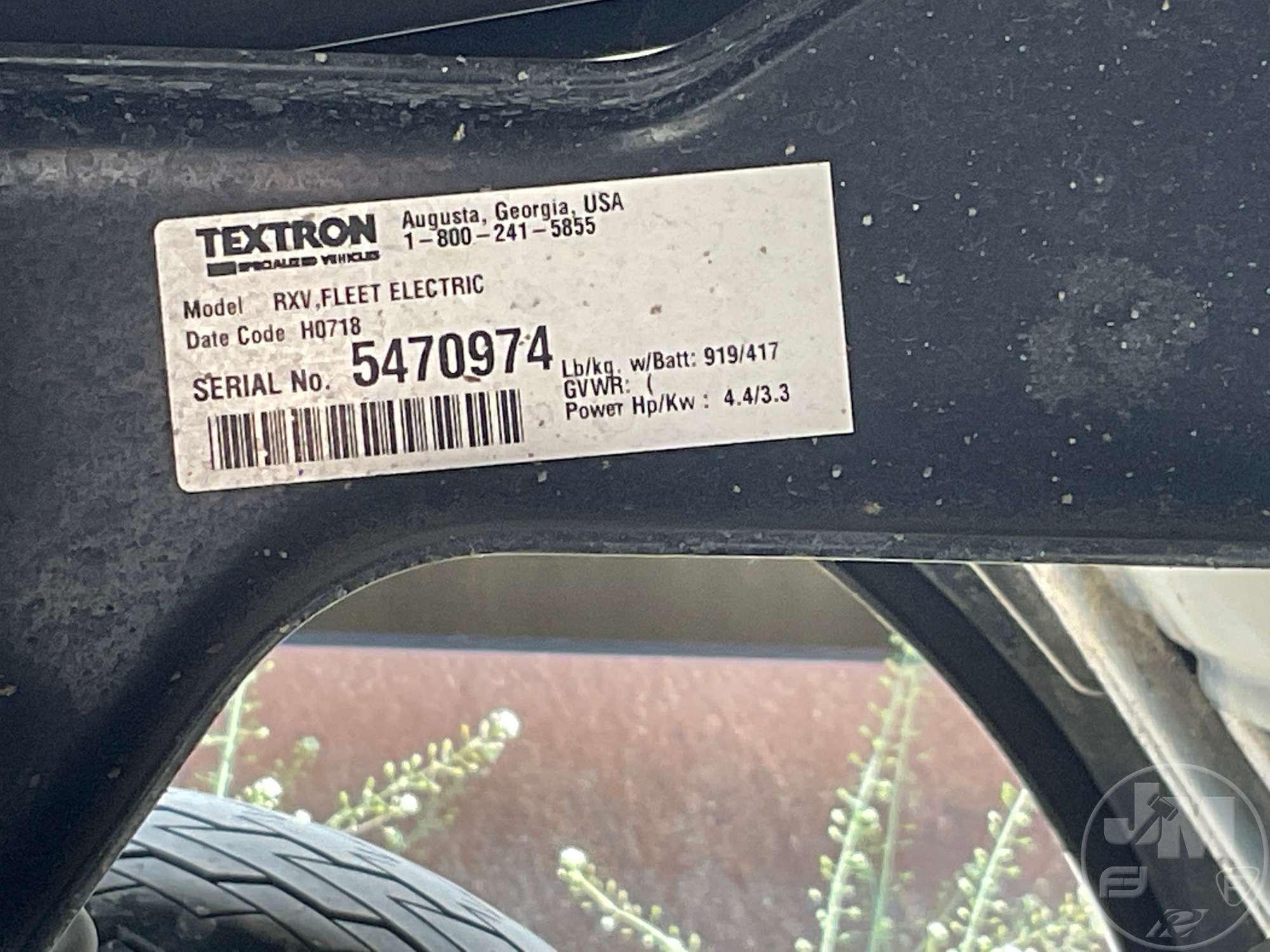 2018 EZ GO RXV GOLF CART 5470974