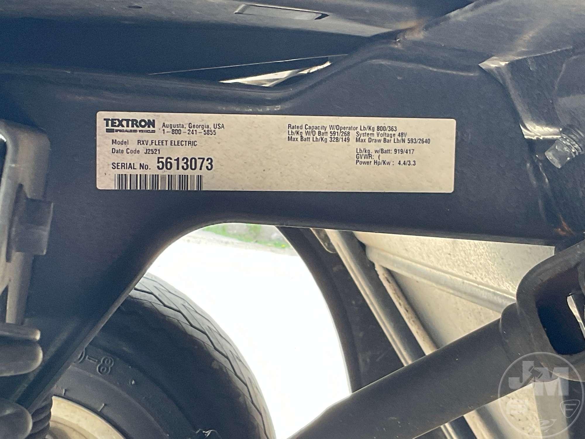 2021 EZ GO RXV GOLF CART 5613073