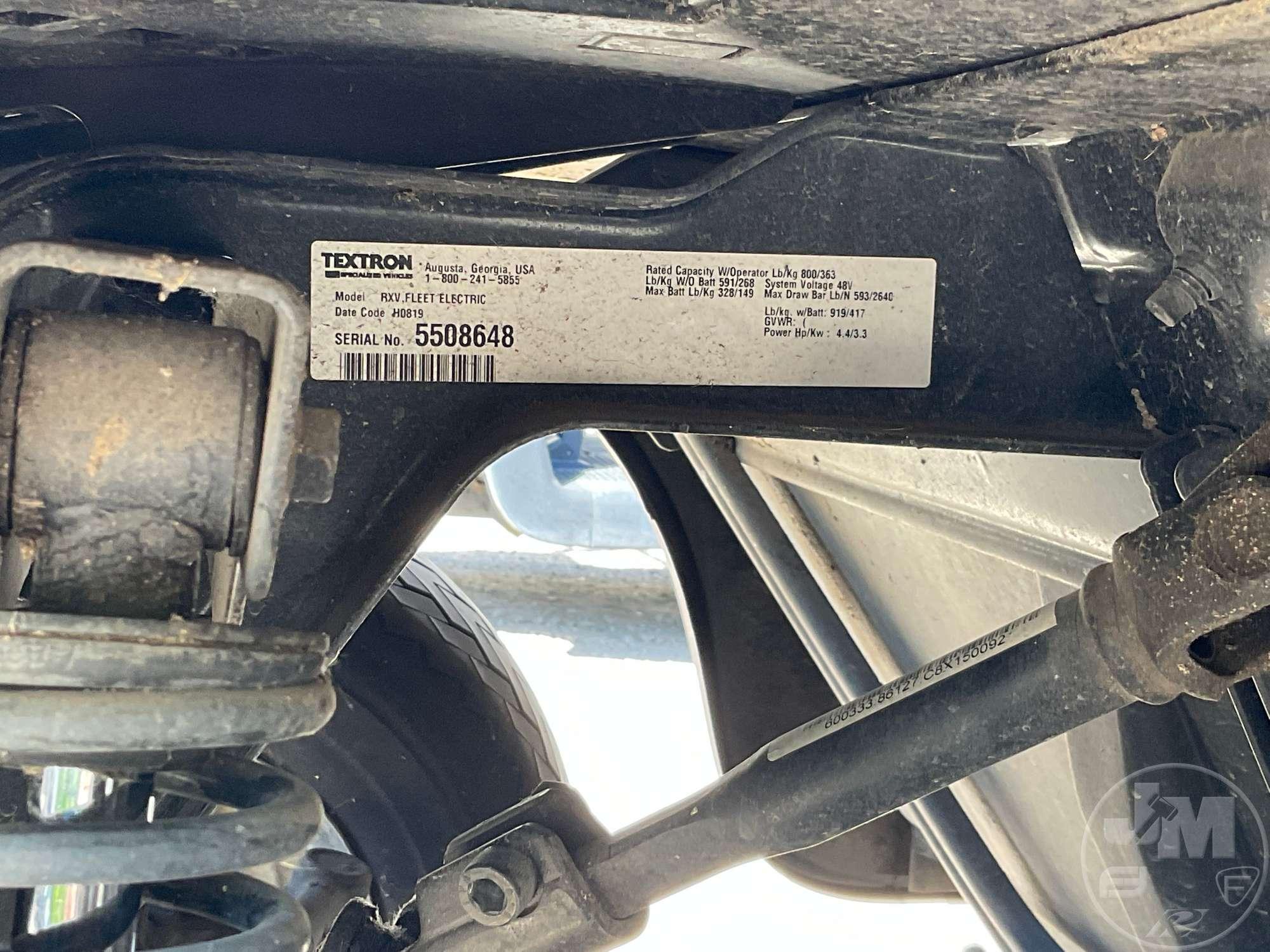 2019 EZ GO RXV GOLF CART 5508648
