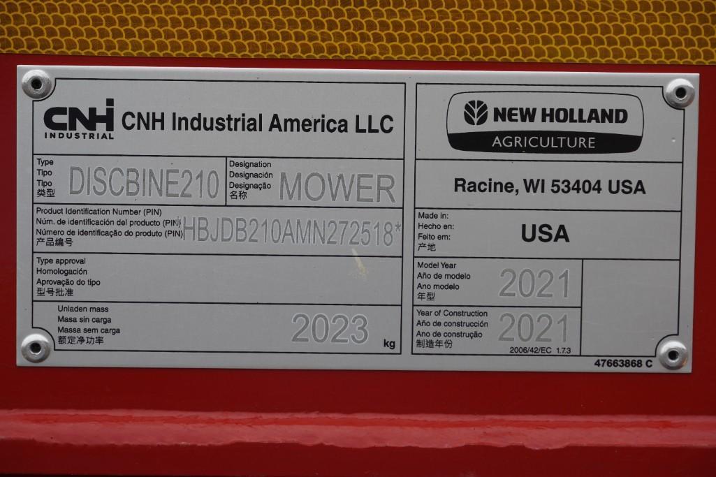 2021 New Holland 210 Discbine