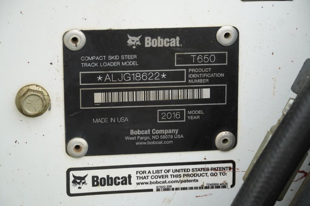 2016 Bobcat T650 Skid Steer*