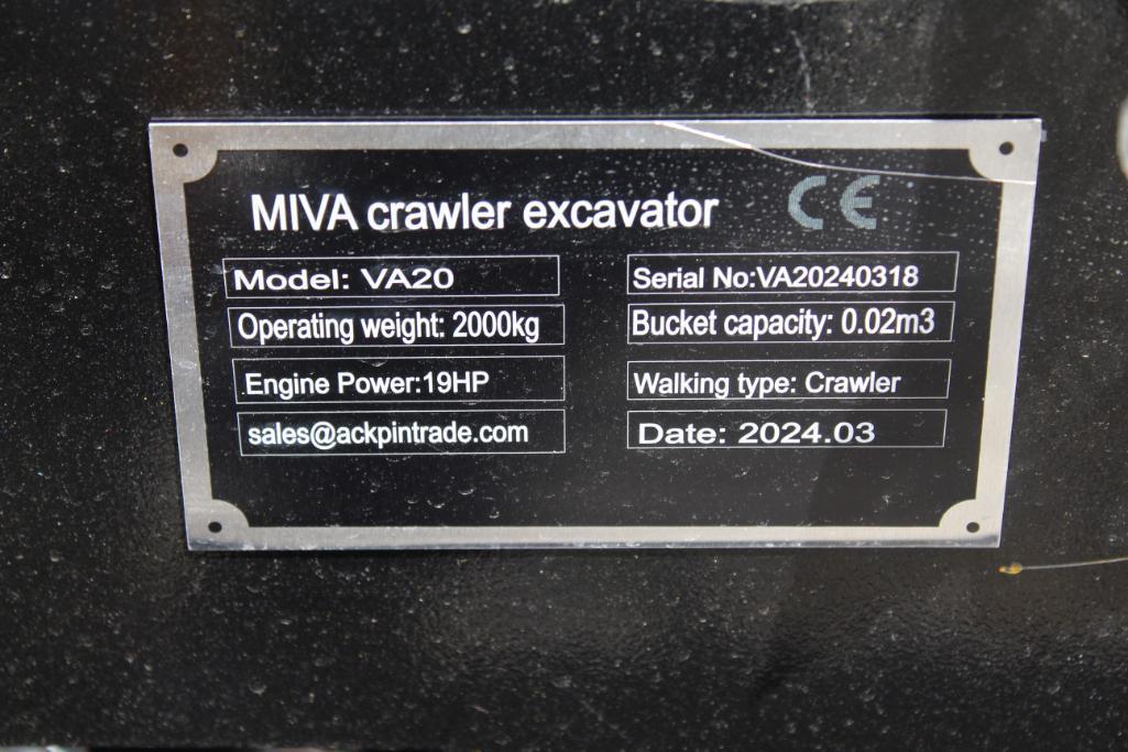 New 2024 MIVA Mini Excavator