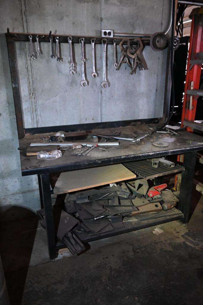 Steel Workbench with Contents