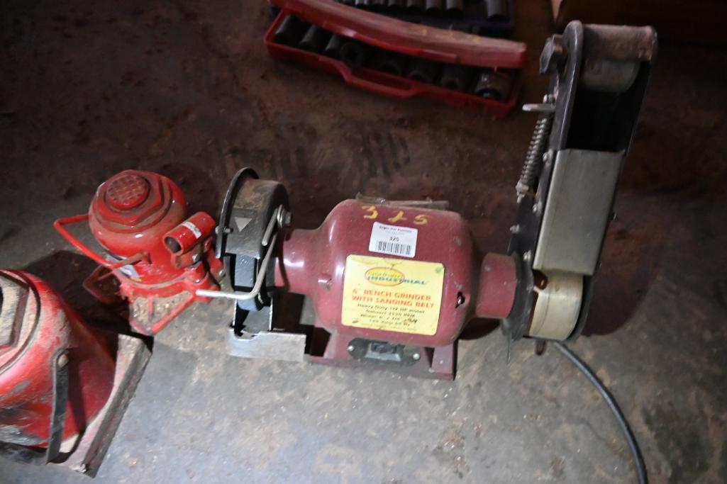 6" Bench Grinder with Belt Sand