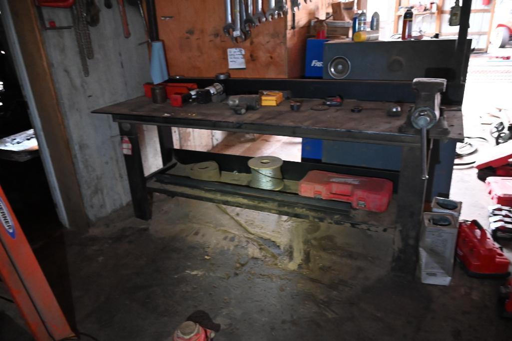 Steel Workbench with Contents