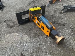 Unused 2024 GIYI Skid Steer Post Driver Attachment