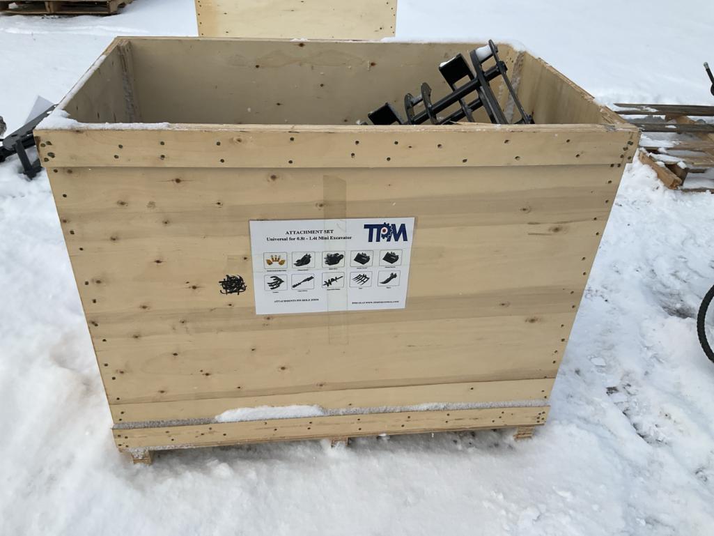 Unused 2024 TPM Qty 10 Attachments for Mini Excavator