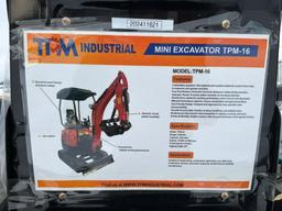 Unused 2024 TPM-16 Mini Hydraulic Excavator