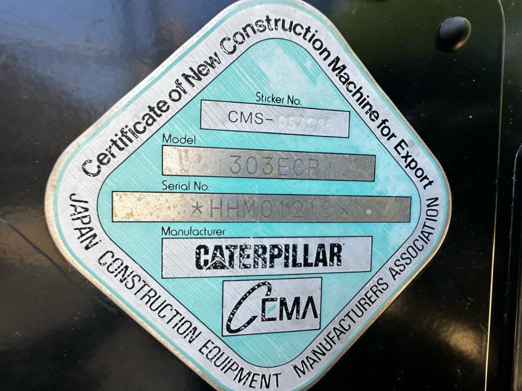 2015 Caterpillar 303E Mini Excavator