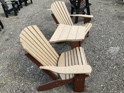 2 Poly Adirondak Chairs