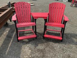 2 Poly Modern High Adirondack Chairs