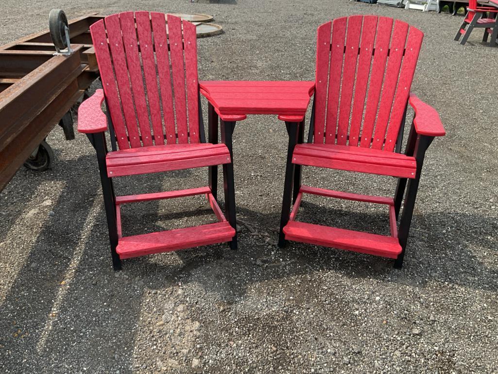 2 Poly Modern High Adirondack Chairs