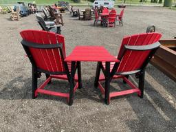 2 Poly Modern High Adirondack Chairs