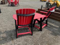 2 Poly Modern High Adirondack Chairs