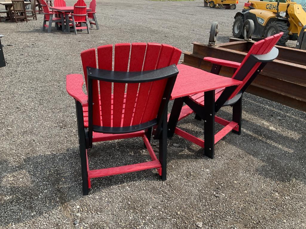 2 Poly Modern High Adirondack Chairs