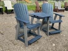 2 Poly Modern High Adirondack Chairs