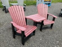 2 Poly Upright Adirondak Chairs