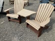 2 Poly Adirondak Chairs