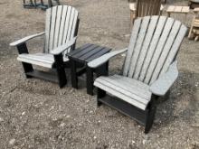 2 Poly Adirondak Chairs