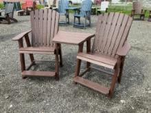2 Poly Modern High Adirondack Chairs