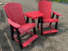 2 Poly Modern High Adirondack Chairs