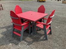 44" Dining Table & 4 Chairs