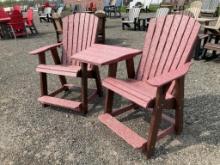 2 Poly Modern High Adirondack Chairs