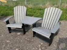 2 Poly Adirondak Chairs