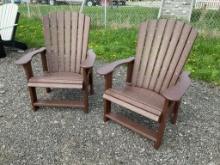 2 Poly Upright Adirondak Chairs