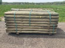 New 4''x7' Treated Fence Posts