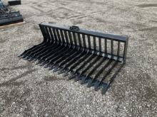 72" Skid Steer Fine Skeleton Bucket Low Side