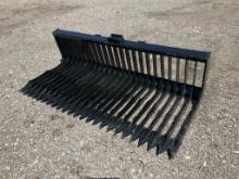 72" Skid Steer Fine Skeleton Bucket High Side