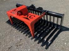 76" Skid Steer Skeleton Grapple Single Cylinder