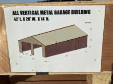 New 26' x 42' Double Garage Metal Barn Shed