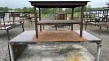 2 Steel Top Tables*