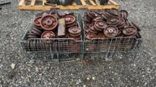 2 Crates of Steel Cable Pulleys*