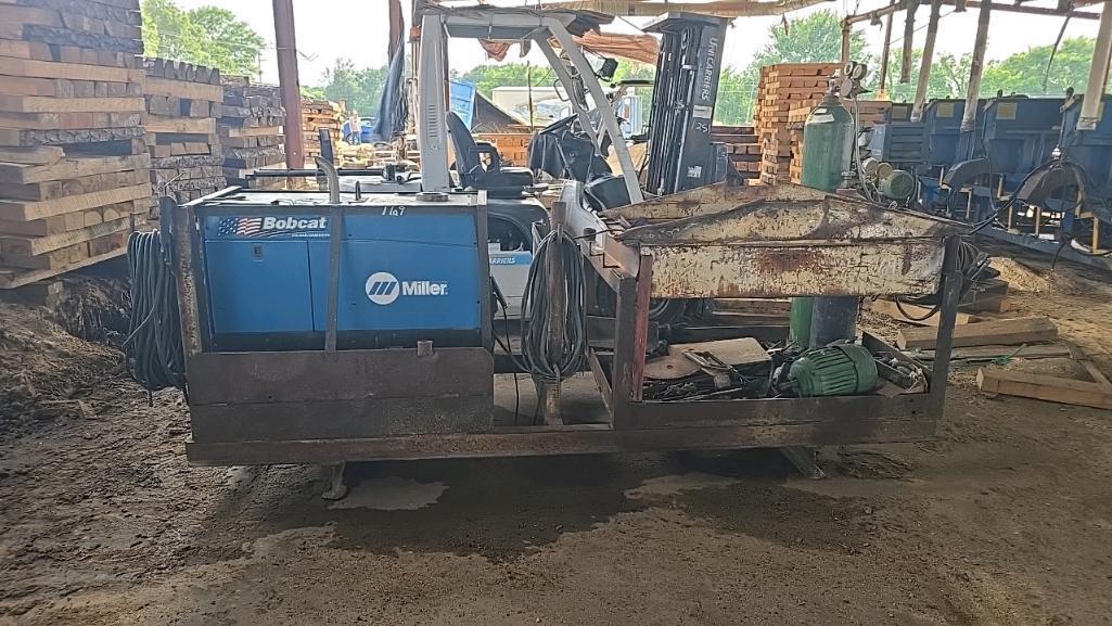 Miller Welder/Generator, Welder Rack, and Assorted Parts