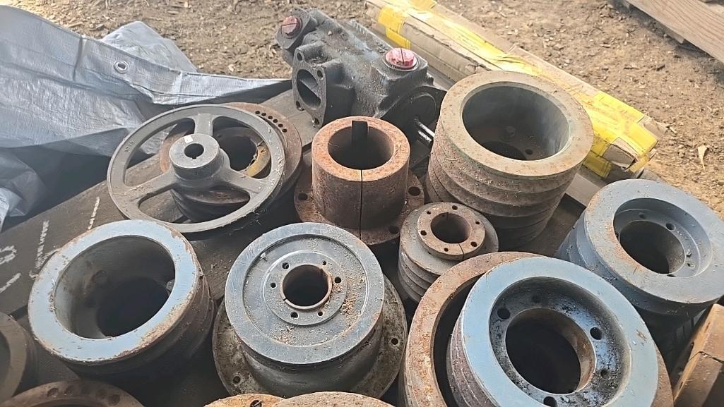Assorted Pulleys and Chipper Counter Knives