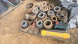 Assorted Pulleys and Chipper Counter Knives