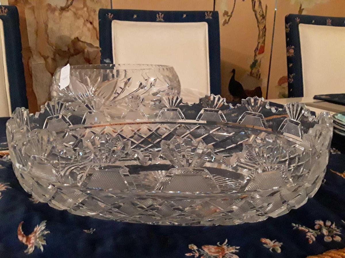 Seriously Dazzling Footed Crystal Bowl!