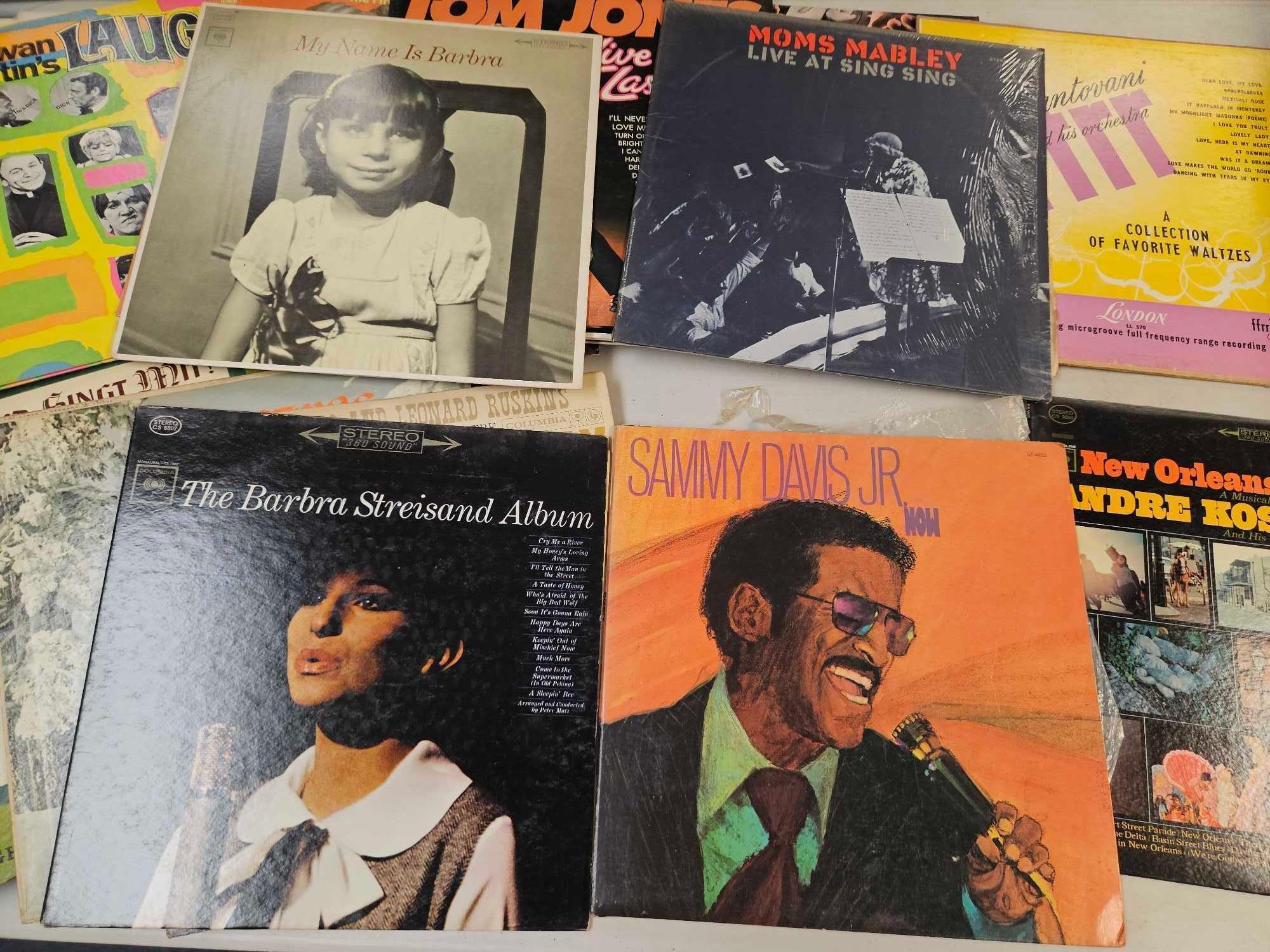 VINTAGE LP VINYL ALBUMS - STREISAND, LAUGH-IN, SAMMY DAVIS JR, GERMAN! MORE