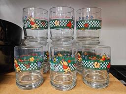 (9) WINNIE THE POOH DISNEY JUICE GLASSES