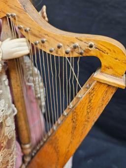 MUSIC BOX HARP PLAYER COLLECTIBLE DOLL