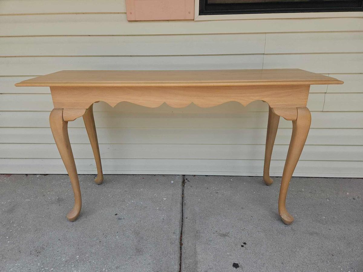 Wooden entry way table