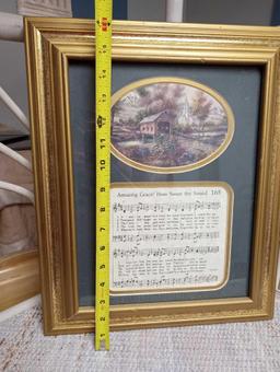 SWEET SIMPLE AMAZING GRACE FRAMED MUSIC, WALL ART