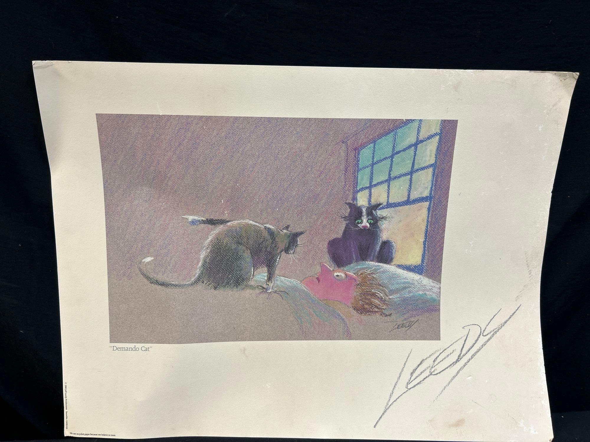 Demando Cat By Jeff Leedy, Signed