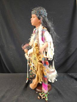 Duck House Heirloom Native American Doll, numbered