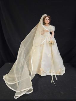 The San Francisco Music Box Co. 21 in. BRIDE collectible doll, no. 132