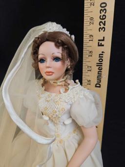 The San Francisco Music Box Co. 21 in. BRIDE collectible doll, no. 132