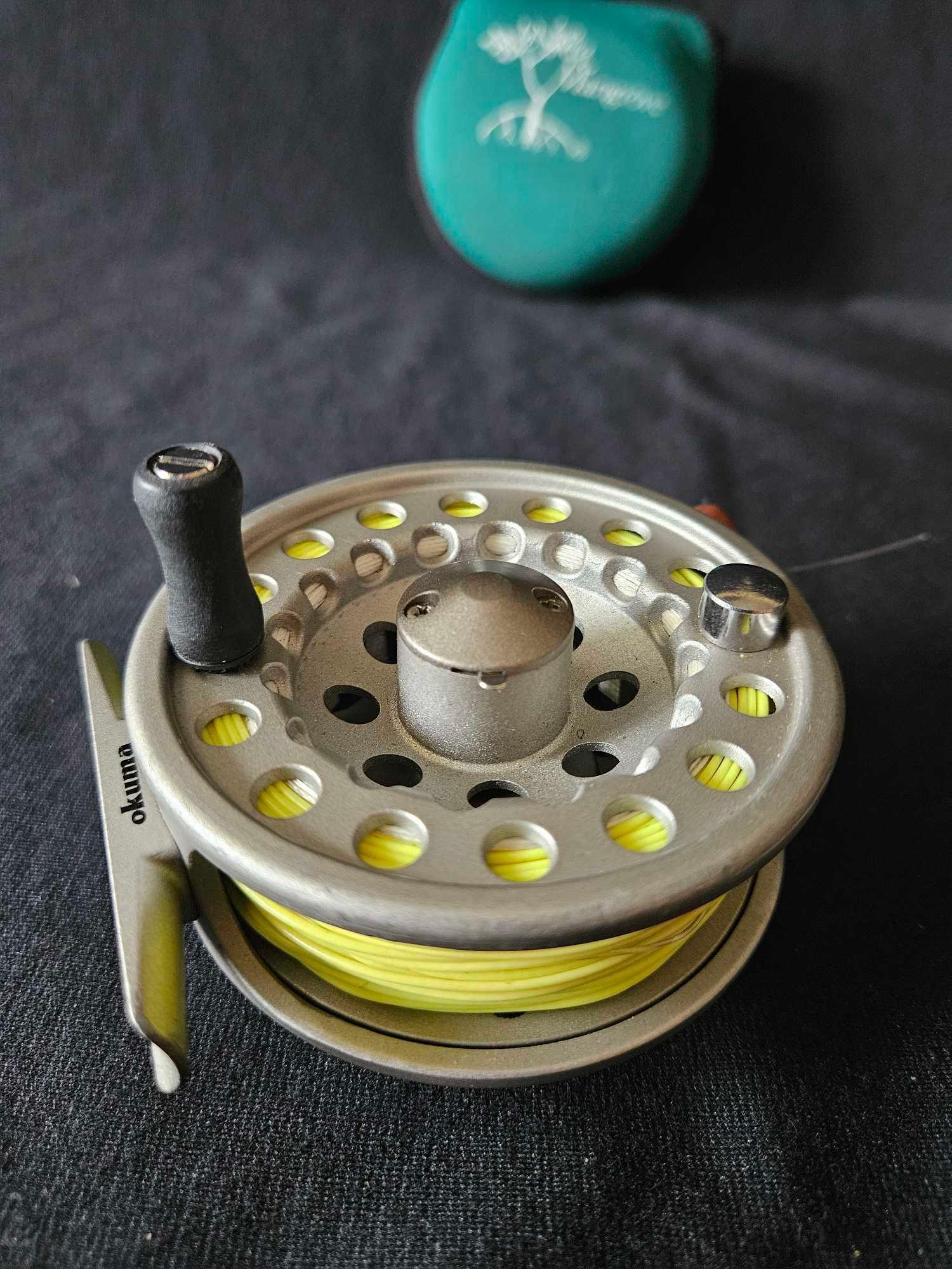 OKUMA FLY FISHING REEL IN CASE, SLV 45